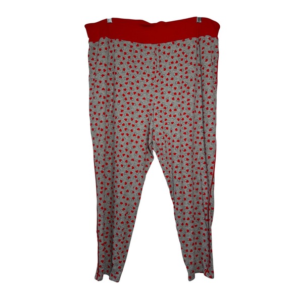 Cacique Plus Size 26/28 Sleep Pajama Pants Red Heart Print Loungewear Comfy - Picture 1 of 6